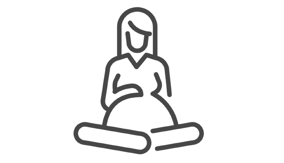 Illustrierte Grafik einer schwangeren Frau